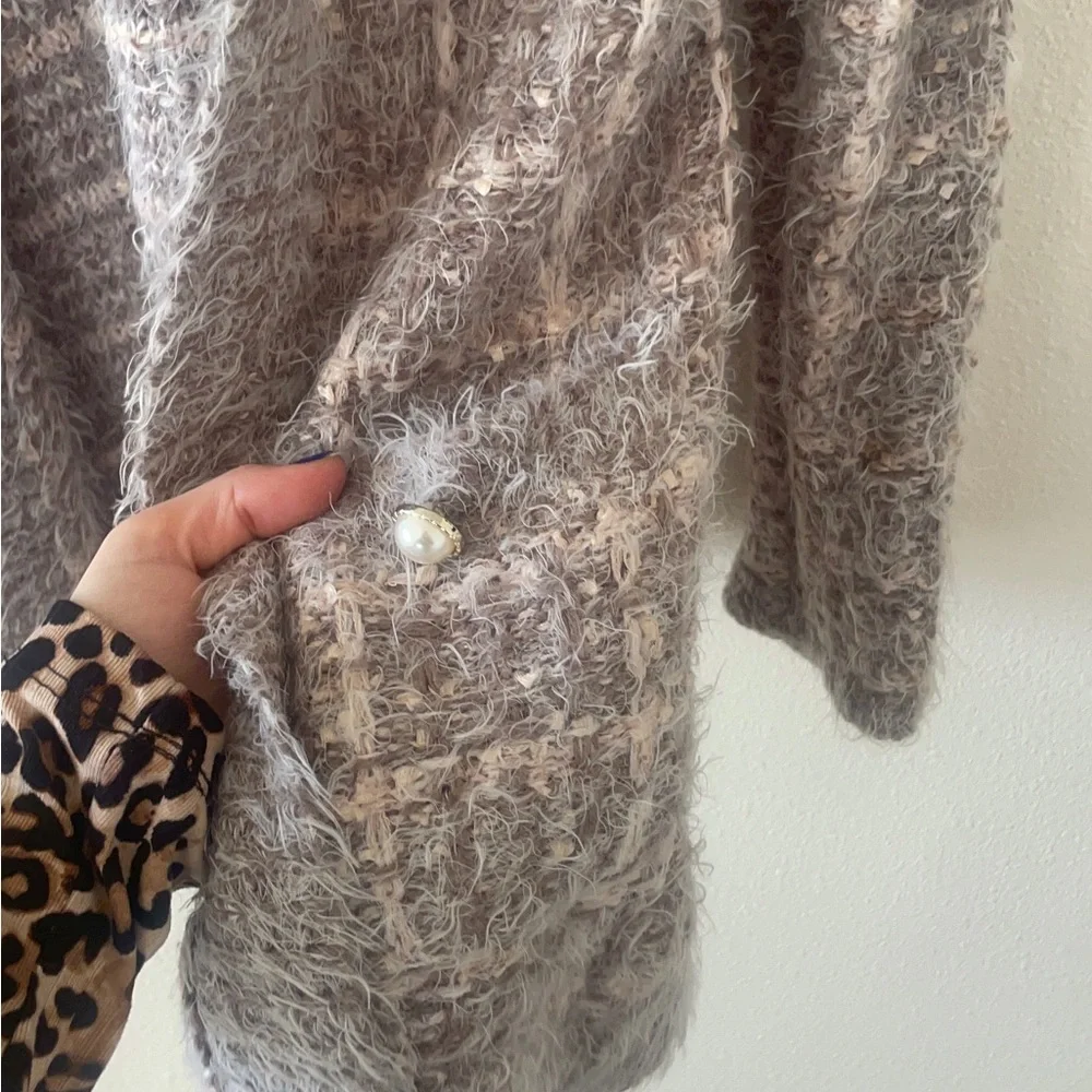 Cato Textured Gray Women's Cardigan - Picture 6 of 7